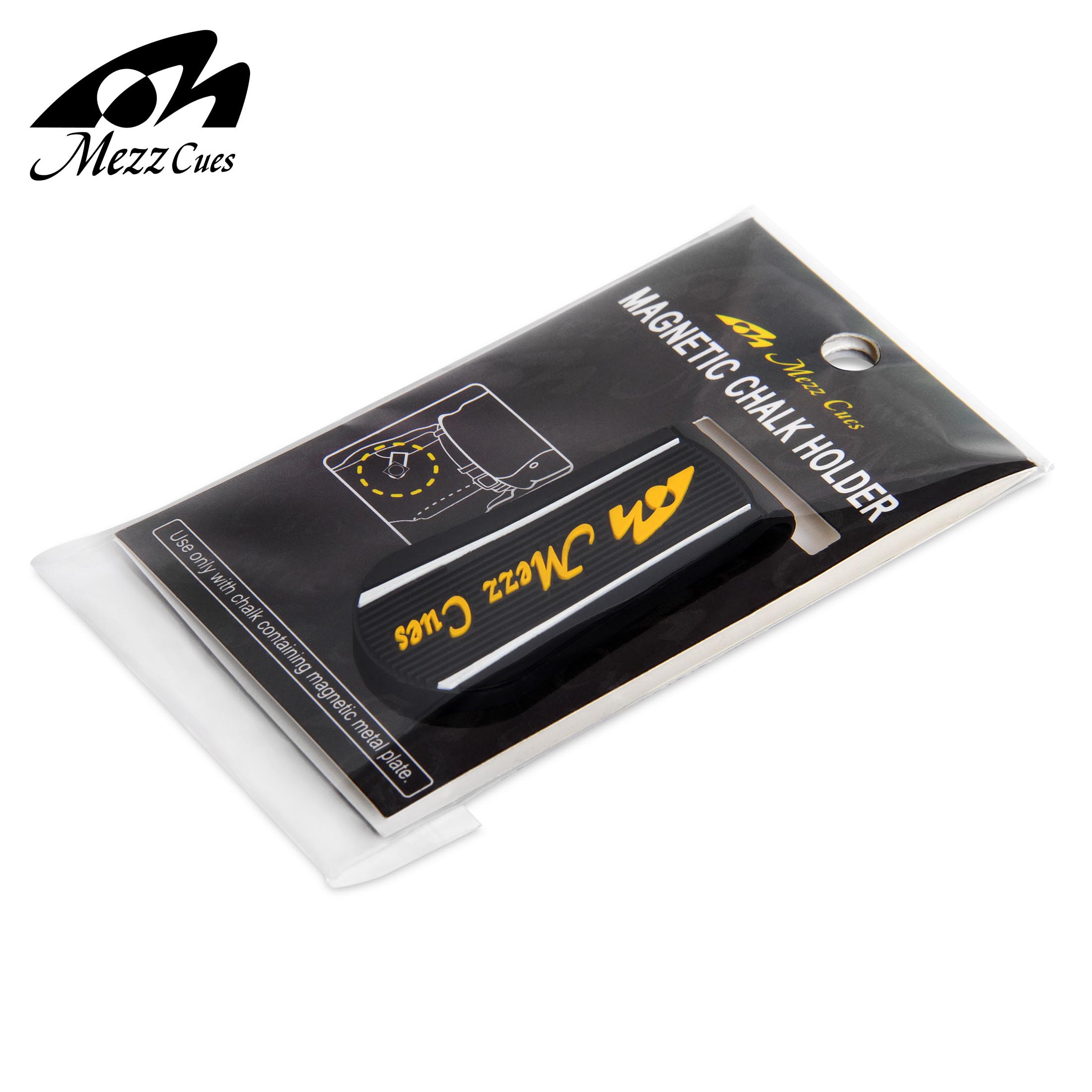 DERZHATEL_DLYA_MELA_MEZZ_MAGNETIC_CHALK_HOLDER_MAGNETIC_BLACK_YELLOW_LOGO