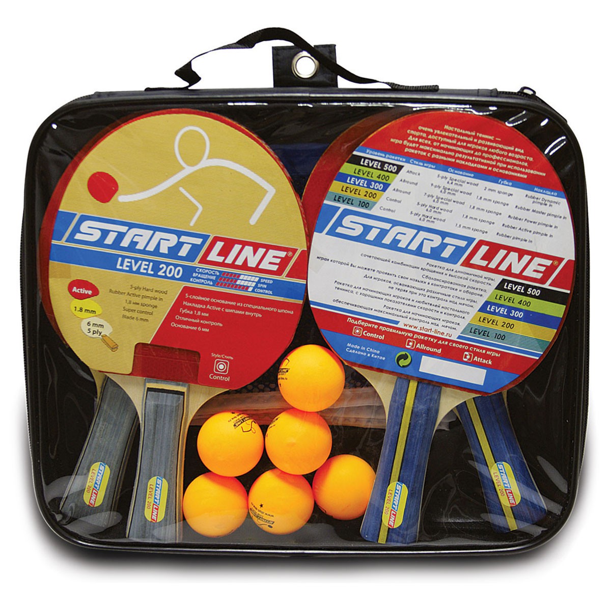 NABOR_TENNISNYIY_RAKETKI_LEVEL_200_4SHT-MYACHI_CLUB_SELECT_6SHT-SETKA_S_KREPLENIEM