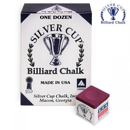Мел "Silver Cup" burgundy 12шт.
